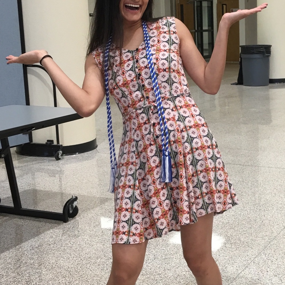 Printed Mini Dress